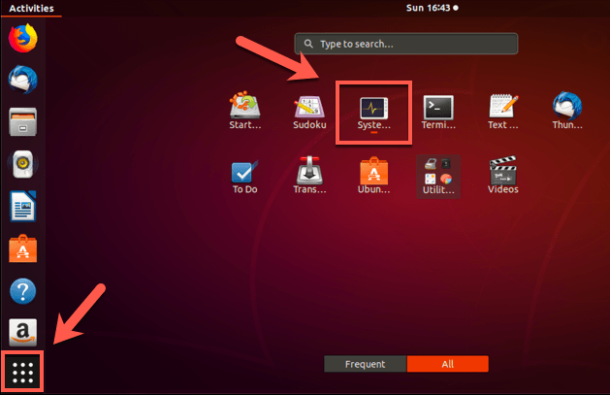 ubuntu system monitor no system tab