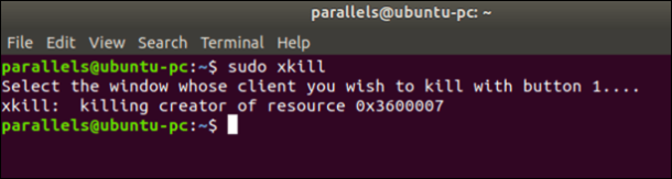 Forcefully Close a Program in Ubuntu