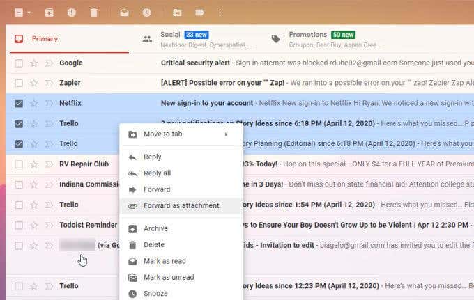 How to Forward Multiple Emails in Gmail - 72