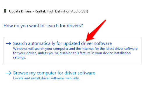 sct device update software not finding device