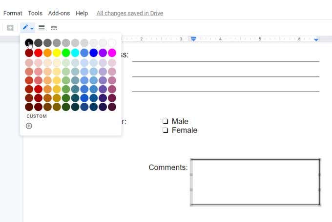 How to Make a Fillable Google Docs Form With Tables image 19