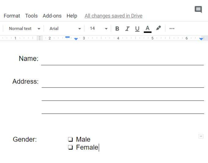 How to Make a Fillable Google Docs Form With Tables - 95