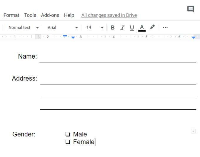 How To Make A Fillable Worksheet In Google Docs