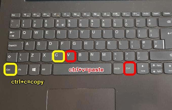 how to copy and paste text