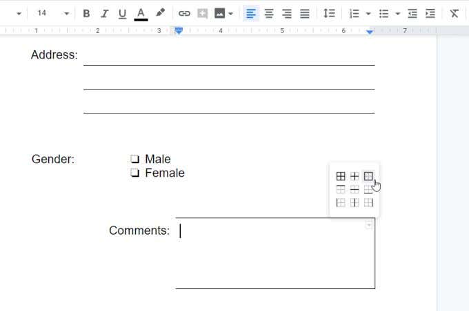 How to Make a Fillable Google Docs Form With Tables image 18