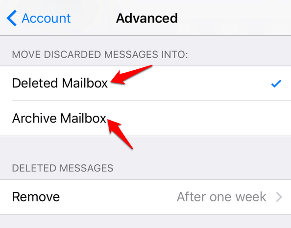 Will Deleting an Email on the iPhone iPad Delete it on the Server  - 61