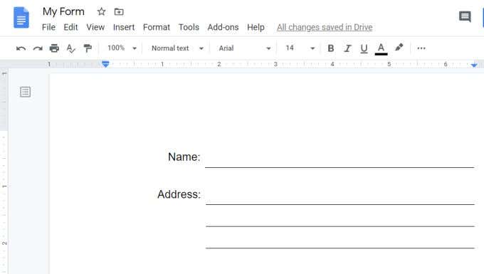 How to Make a Fillable Google Docs Form With Tables - 69