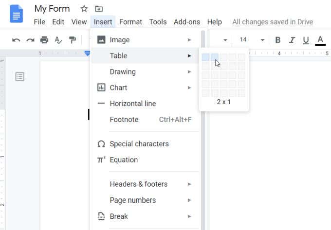 How to Make a Fillable Google Docs Form With Tables - 89