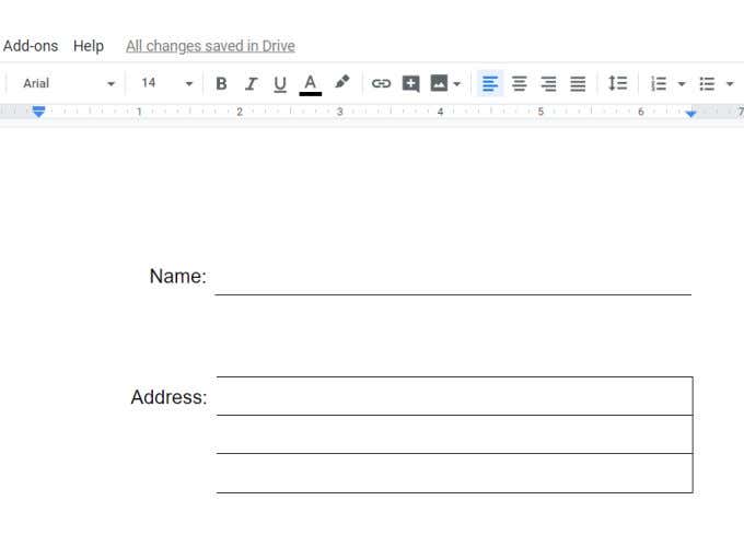 How to Make a Fillable Google Docs Form With Tables - 10