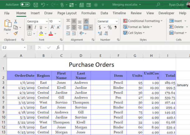 How To Merge Cells Columns Rows In Excel