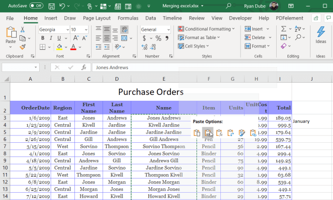 How To Merge Cells Columns Rows In Excel Deskgeek