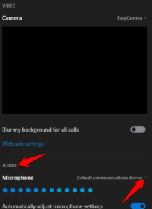 skype call sound not working