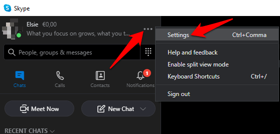 skype not showing notifications