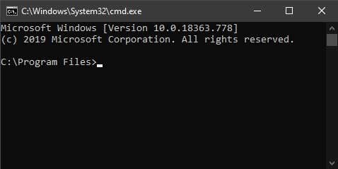 Run cmd.exe the command prompt in administrator mode on Windows 8.1 / 10
