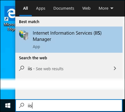 iis manager windows 10