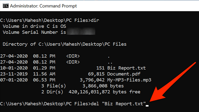 windows 10 delete prompt