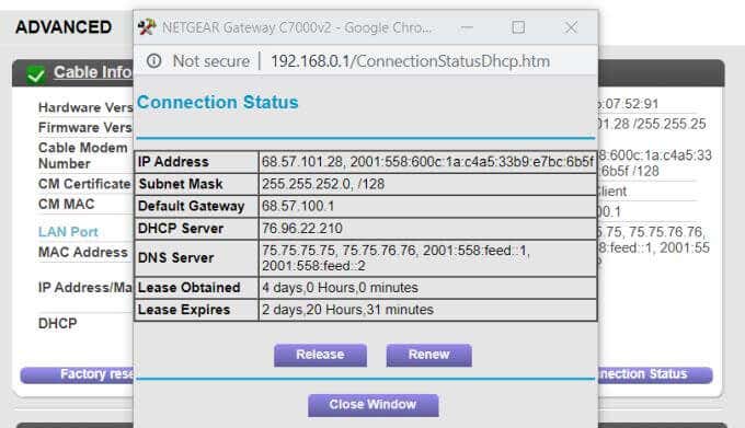 How to Release and Renew an IP Address - 55