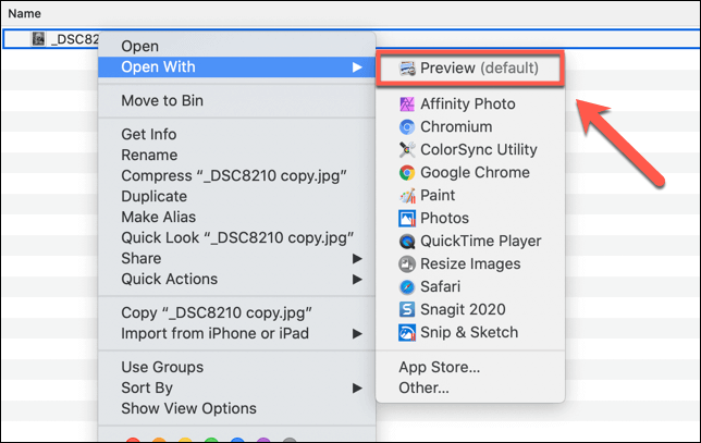 how to see photo exif data mac