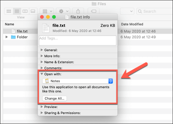 open mac files default application