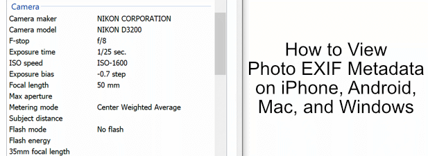 View Photo EXIF Metadata on iPhone  Android  Mac  and Windows - 4