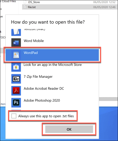 windows 10 change default word program to another version