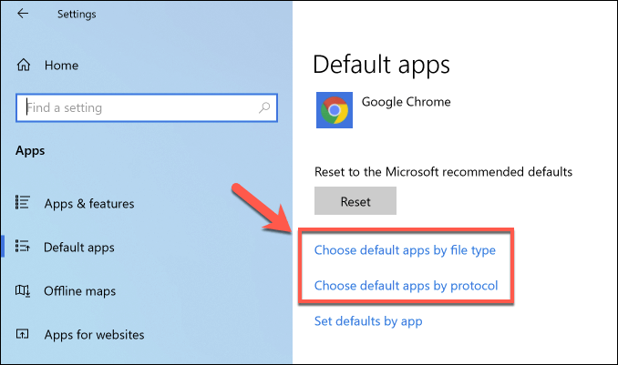 change file type default program windows 10