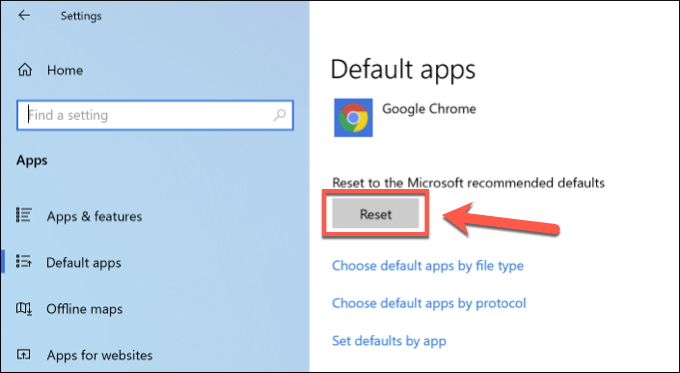 windows 10 default apps not changing