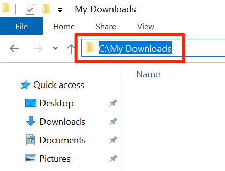 default download location windows 10