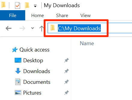 original default downloads folder location in windows