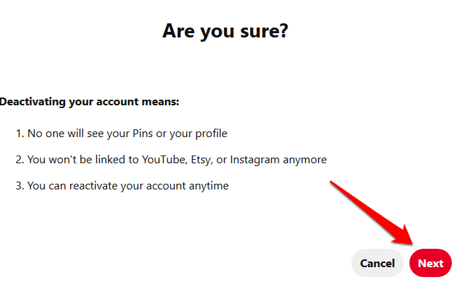 How To Deactivate or Delete A Pinterest Account image 7