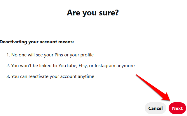 How To Deactivate or Delete A Pinterest Account - 37