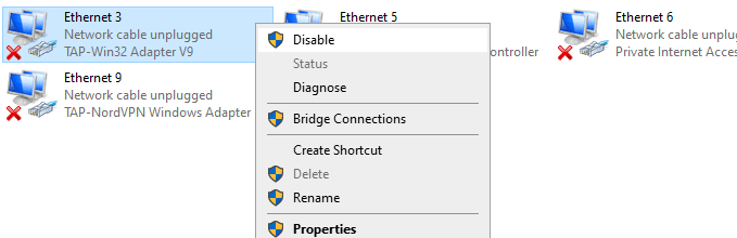 windows 8 ethernet not working