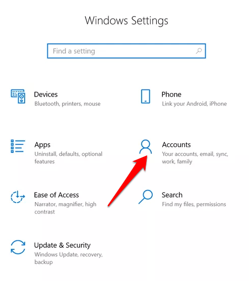 setup windows 10 microsoft account settings accounts