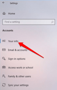 change your microsoft account for windows 10