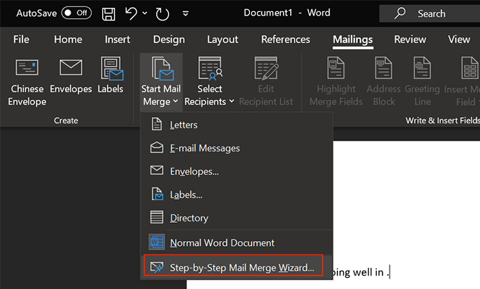 how do you do a mail merge in word mac 201