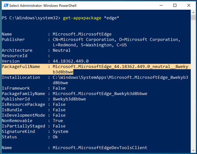 disable microsoft edge powershell