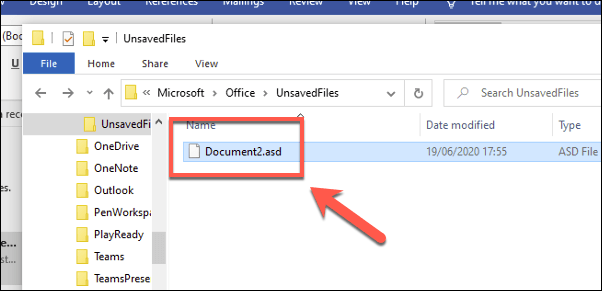 where to find autosaved word documents