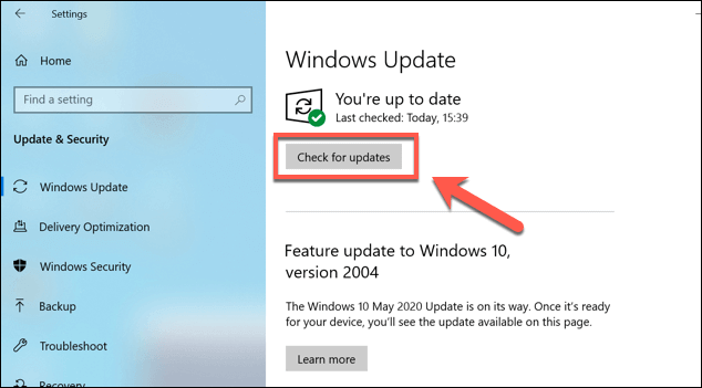 windows 10 update just spins