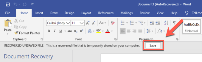 How To Recover a Word Document image 5