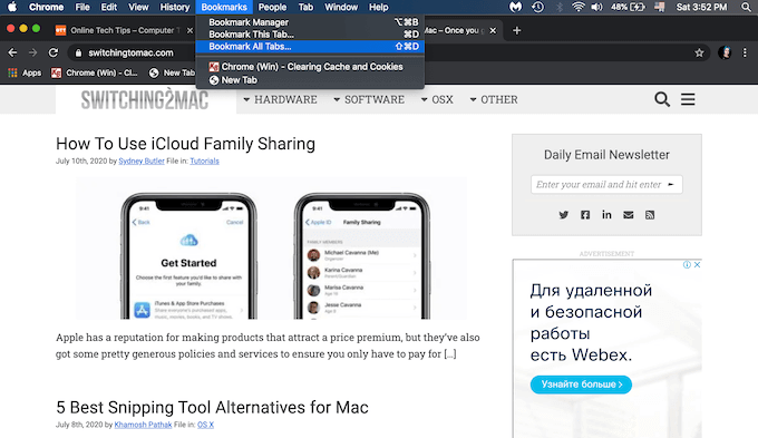 one bookmark open multiple tabs chrome