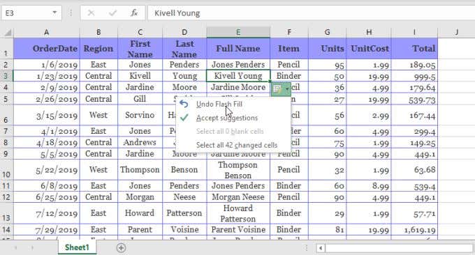 How To Use Flash Fill In Excel - 75