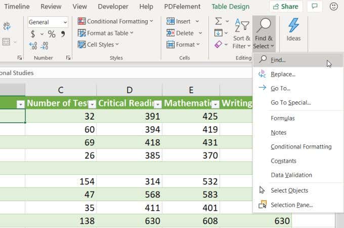 How To Search In Excel image 2