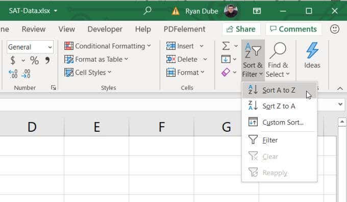 How to Alphabetize In Excel image 3
