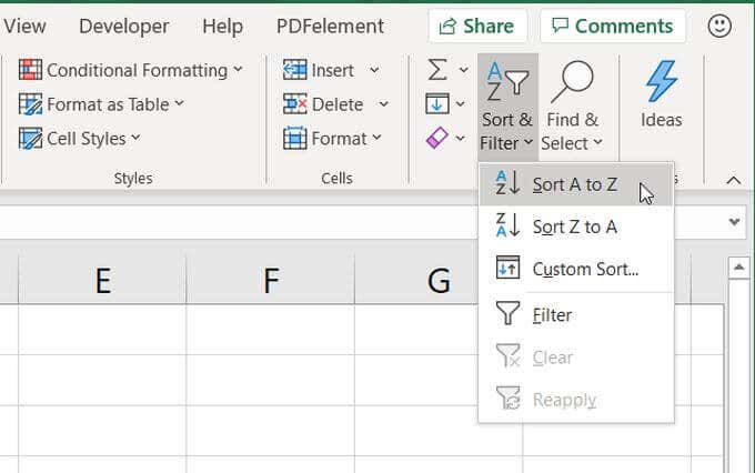 How to Alphabetize In Excel image 8