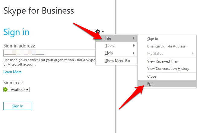 skype for business remove