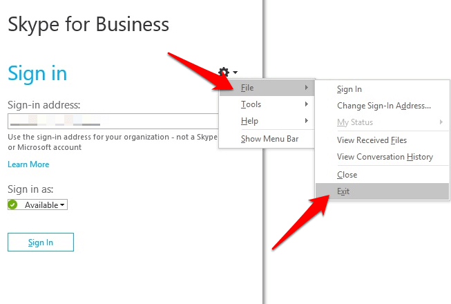 how to disable skype for business windows 10 startup