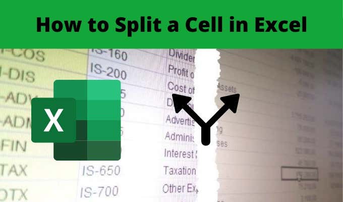 microsoft excel split cells