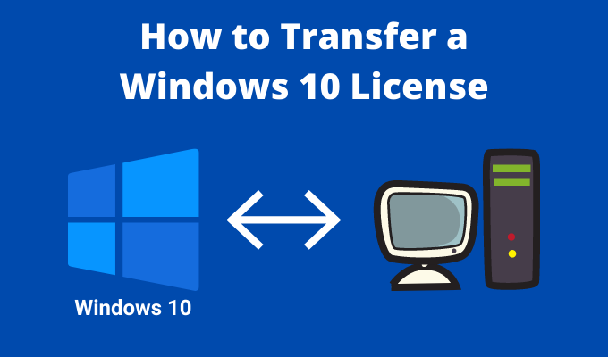 How To Transfer a Windows 10 License To a New Computer image 1