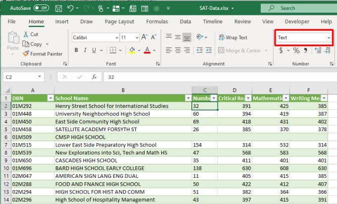 convert text to number excel