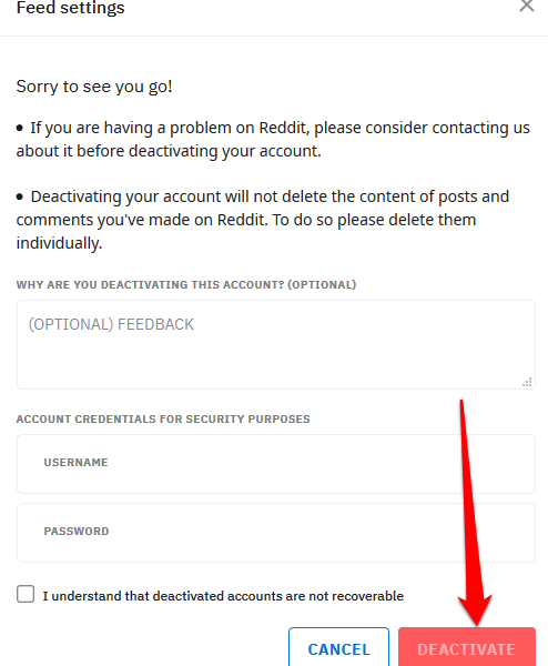 How To Delete A Reddit Account